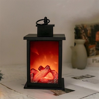 LED pejs med flammeeffekt - Højde 18 cm